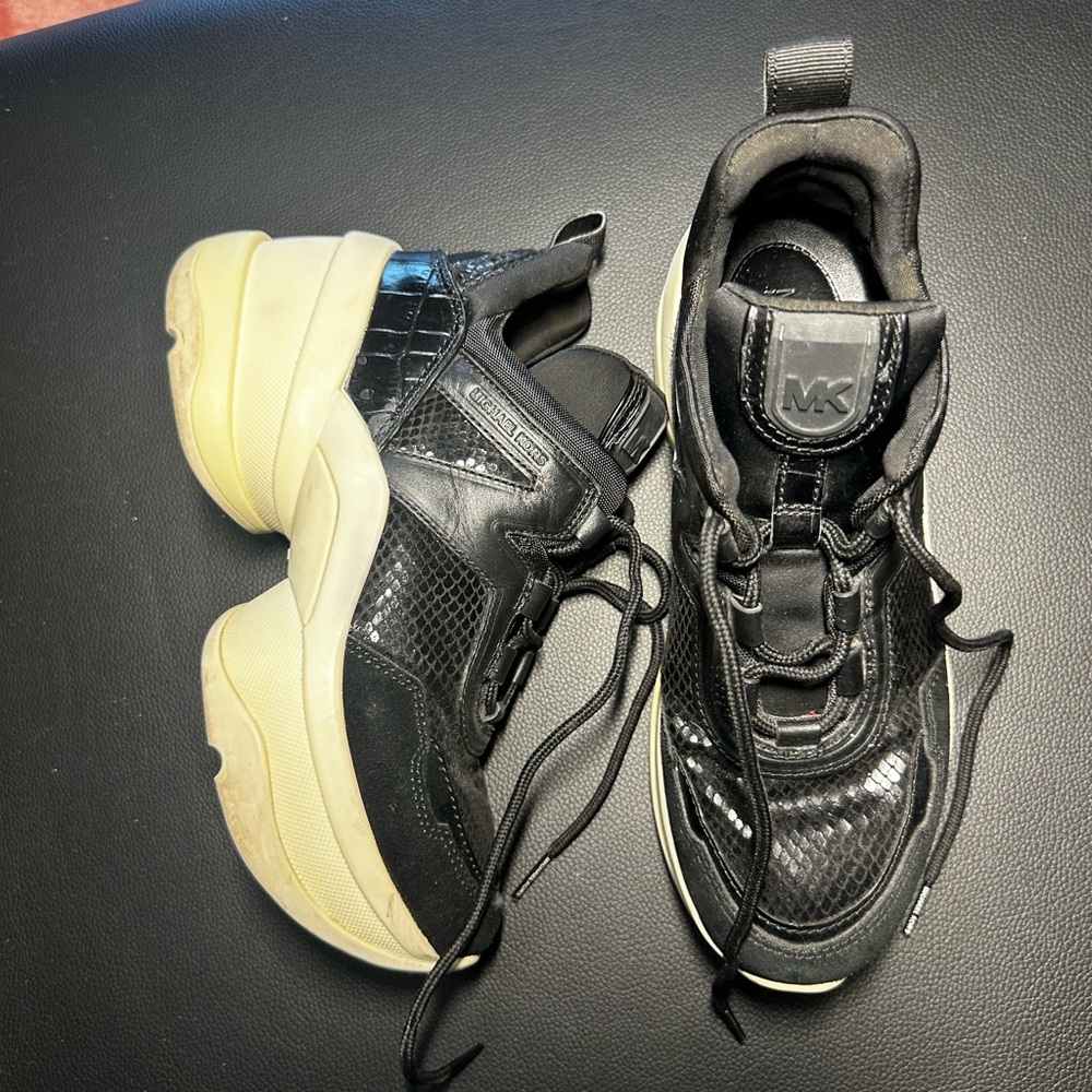 Michael Kors Kids Black Sneakers